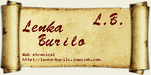 Lenka Burilo vizit kartica